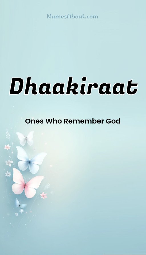 Meaning of Dhaakiraat