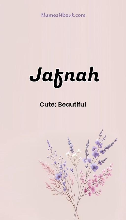 Meaning of Jafnah