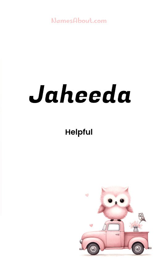 Meaning of Jaheeda