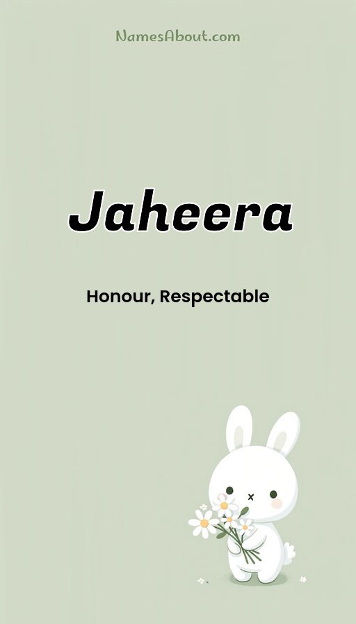 Meaning of Jaheera