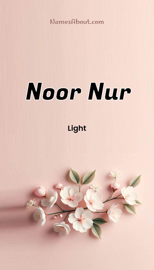 Noor Nur name and meaning