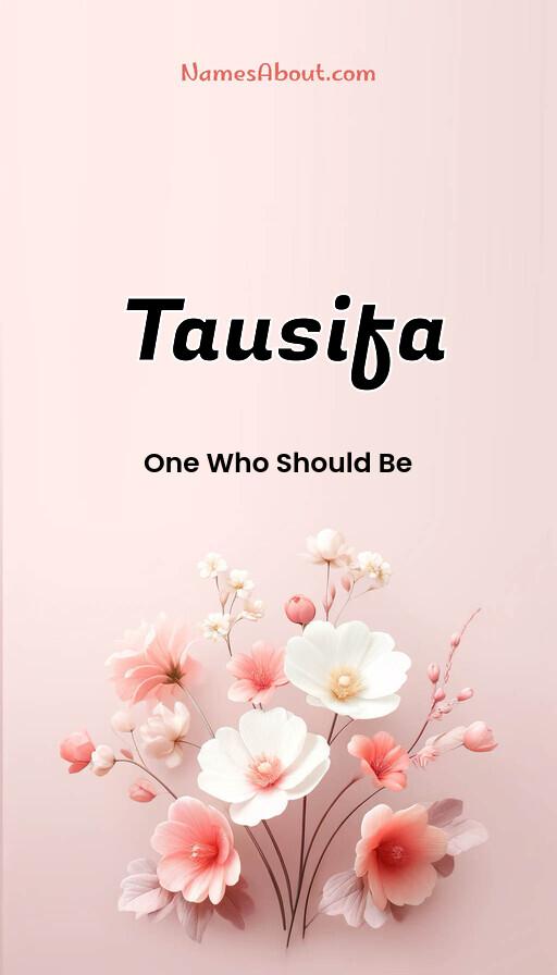 Meaning of Tausifa