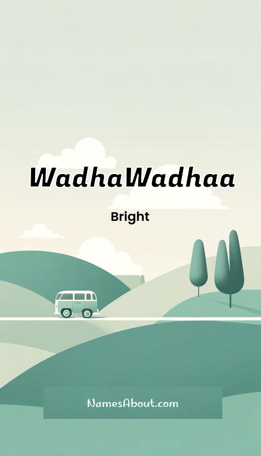 Meaning of WadhaWadhaa