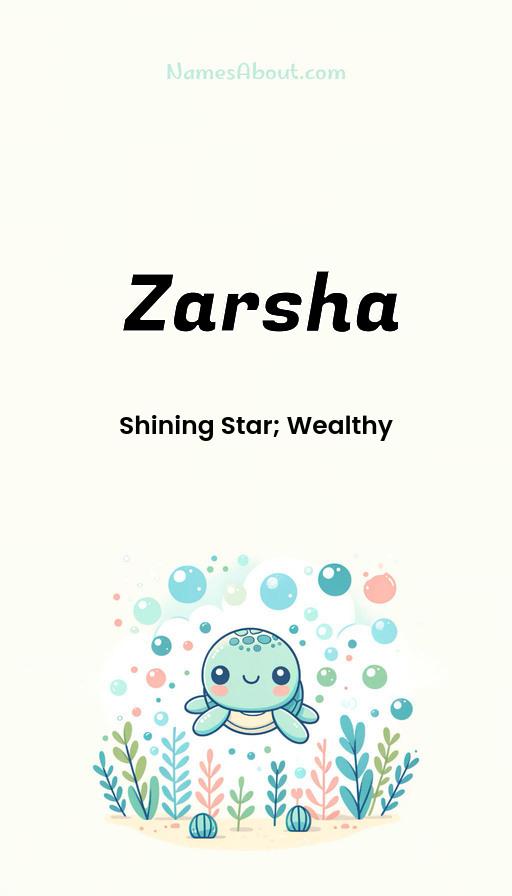 Meaning of Zarsha