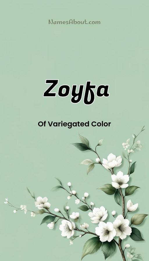 Zoyfa name and meaning