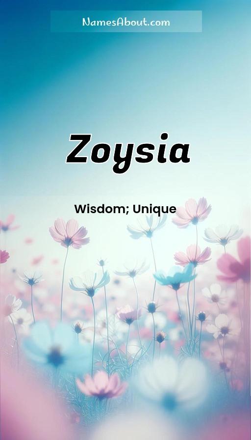 Zoysia name and meaning