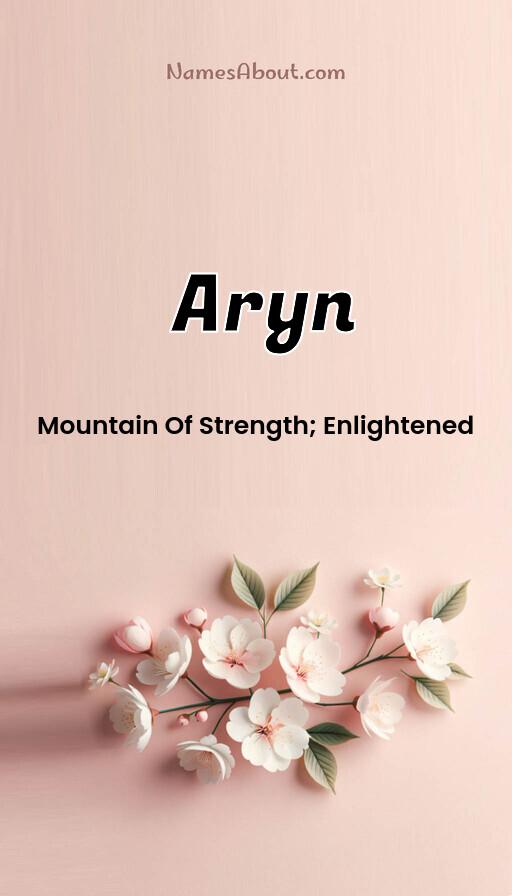 Aryn name and meaning