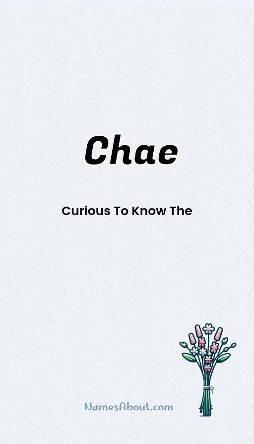 Chae name and meaning