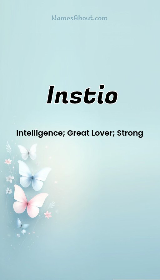 Meaning of Instio