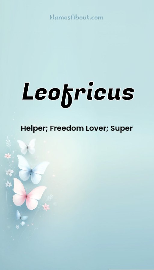 Meaning of Leofricus