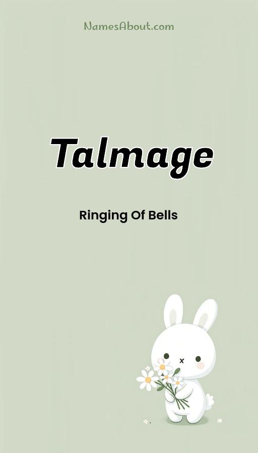 Talmage name and meaning