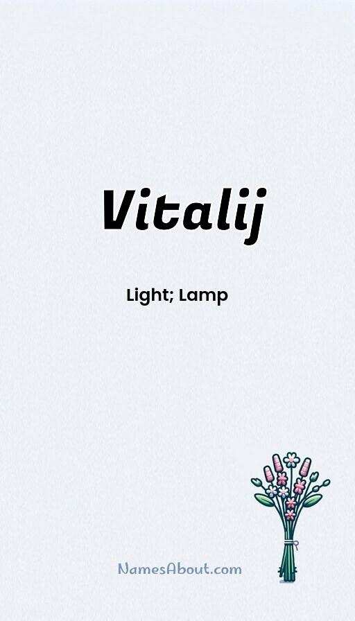 Vitalij name and meaning