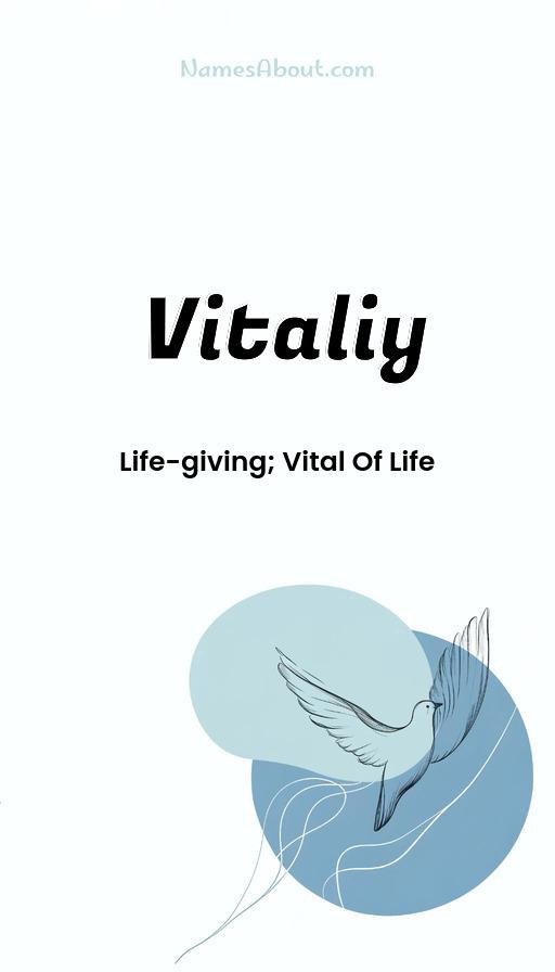 Vitaliy name and meaning