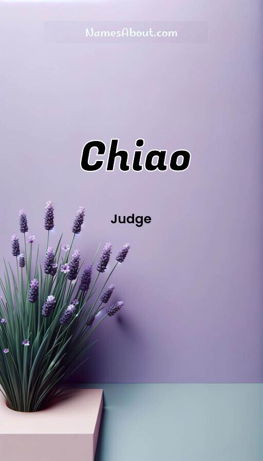 Chiao name and meaning