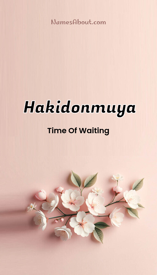 Meaning of Hakidonmuya