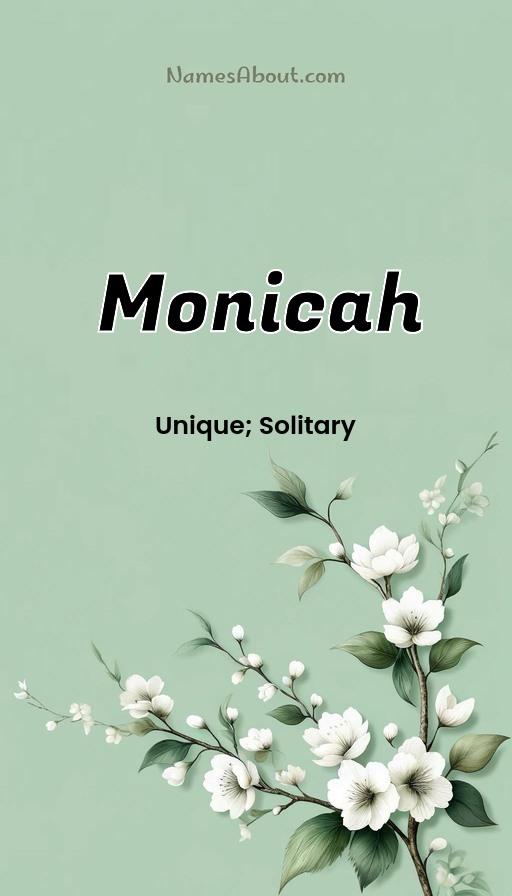 Monicah name and meaning