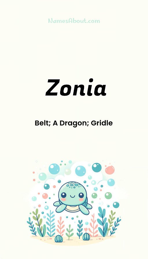 Meaning of Zonia