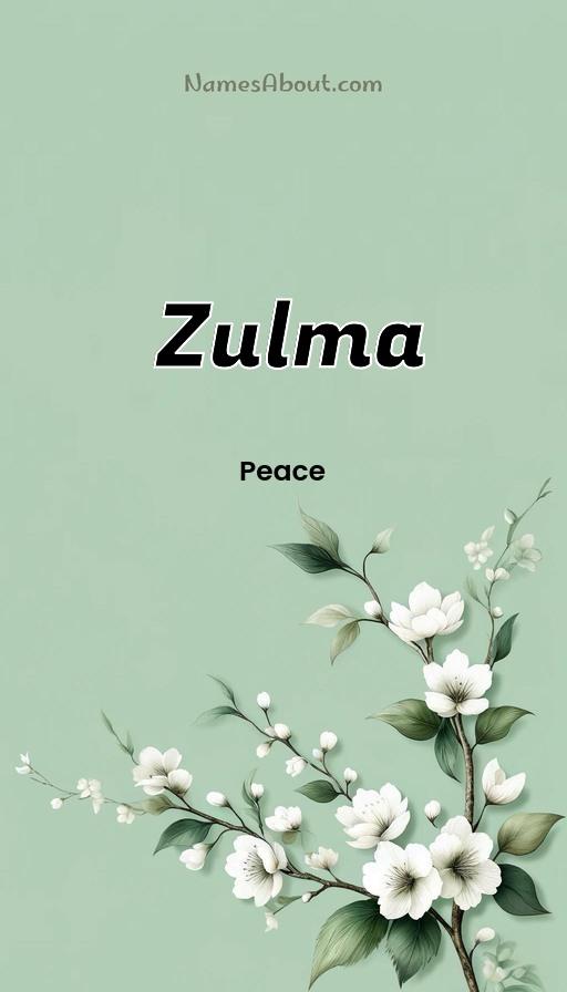 Zulma name and meaning