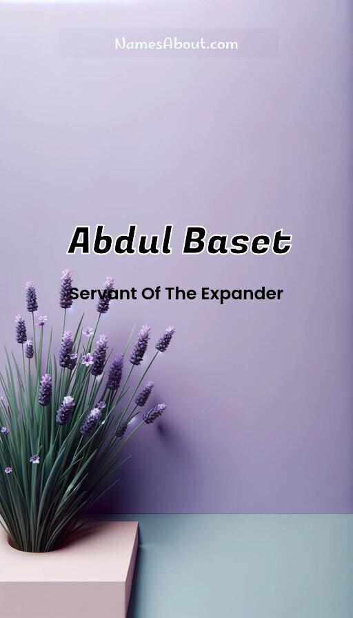 Abdul Baset name and meaning