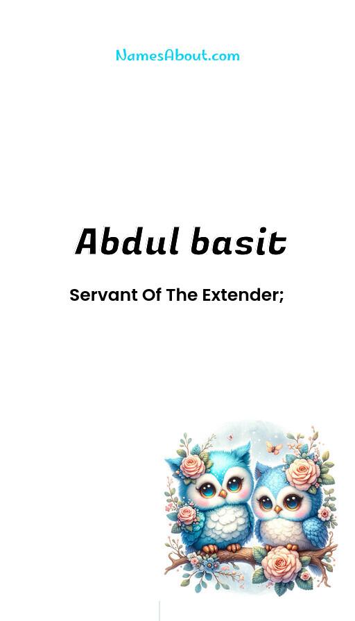 Abdul basit name and meaning