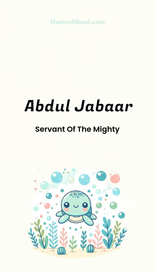 Abdul jabaar name and meaning