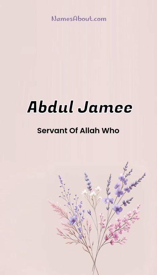 Abdul Jamee name and meaning