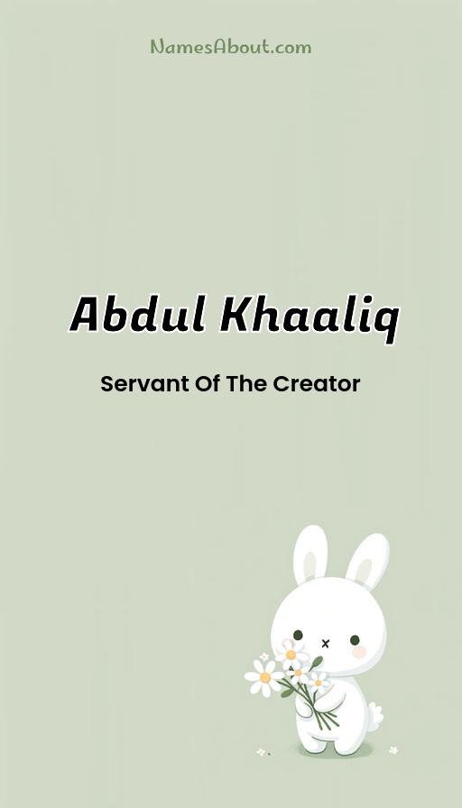 Abdul khaaliq name and meaning