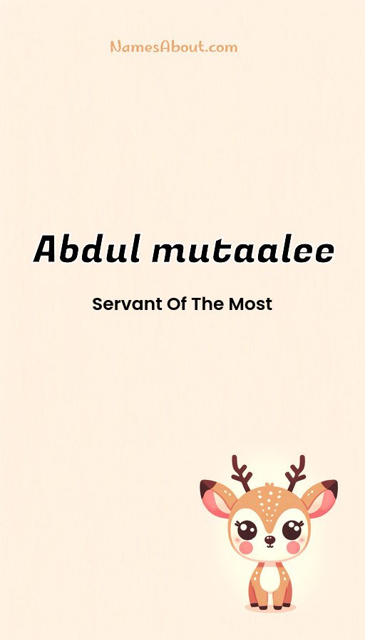 Meaning of Abdul mutaalee