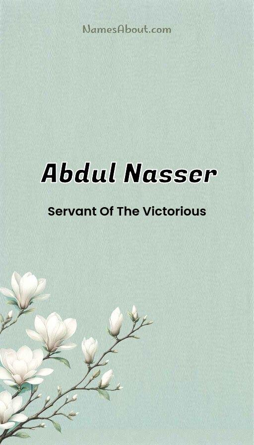 Abdul nasser name and meaning