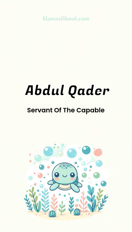 Meaning of Abdul qader
