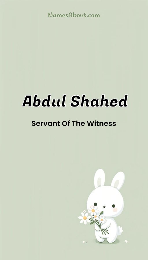Meaning of Abdul shahed