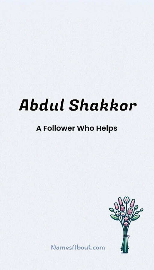 Meaning of Abdul shakkor