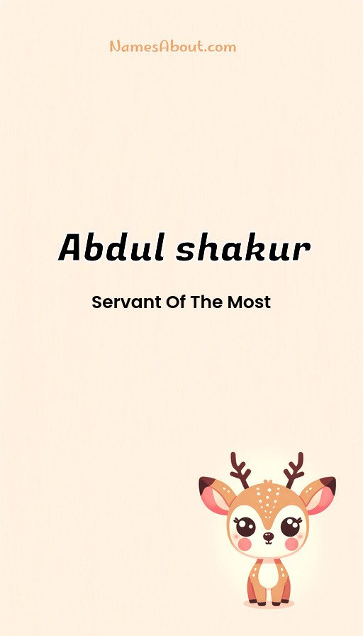 Meaning of Abdul shakur