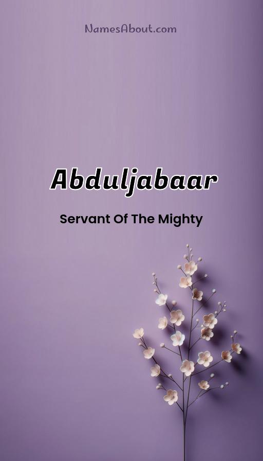 Abduljabaar name and meaning