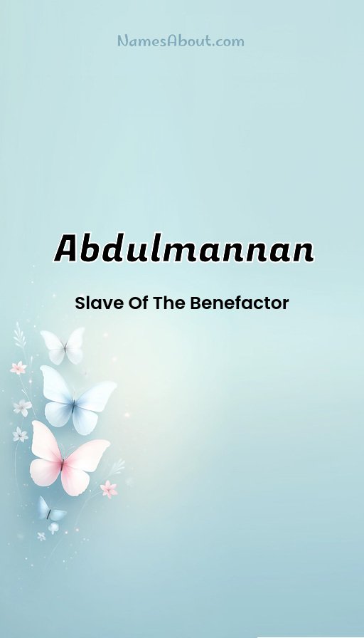 Meaning of Abdulmannan