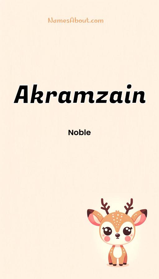 Akramzain name and meaning