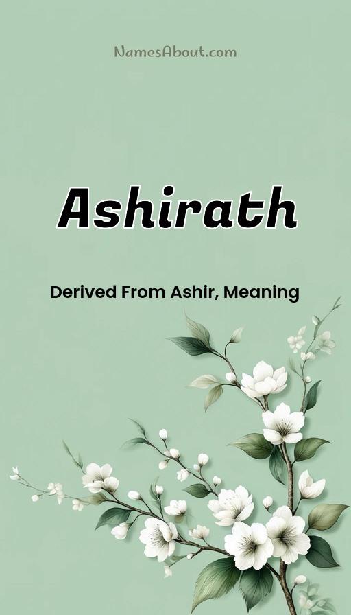 Ashirath name and meaning