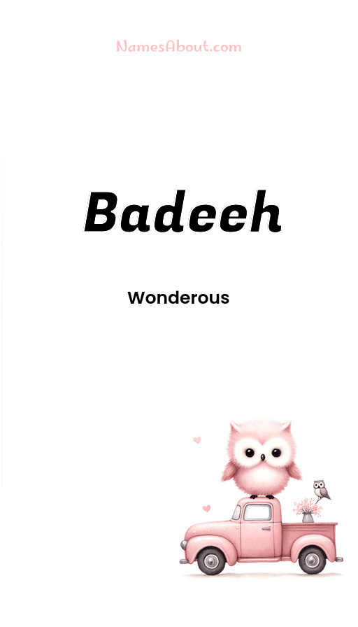 Meaning of Badeeh