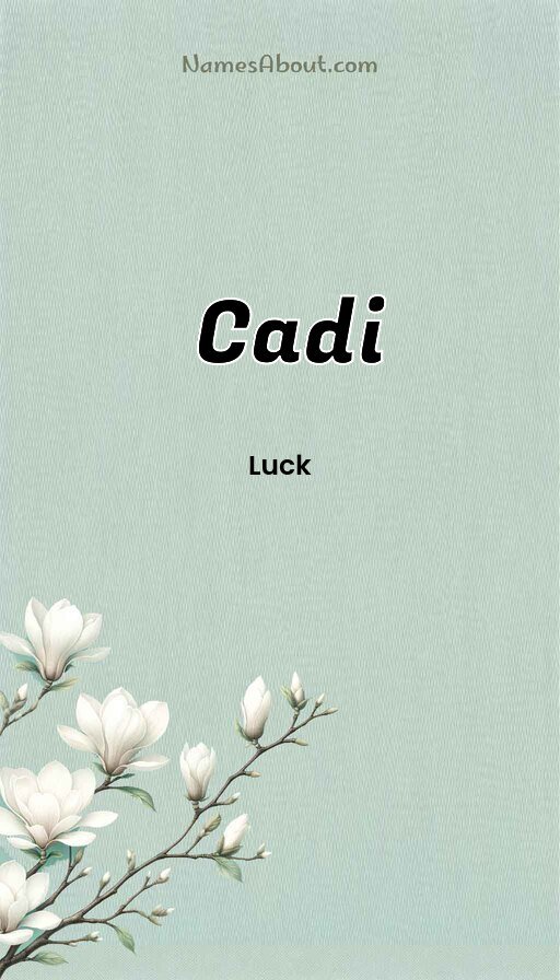 Meaning of Cadi