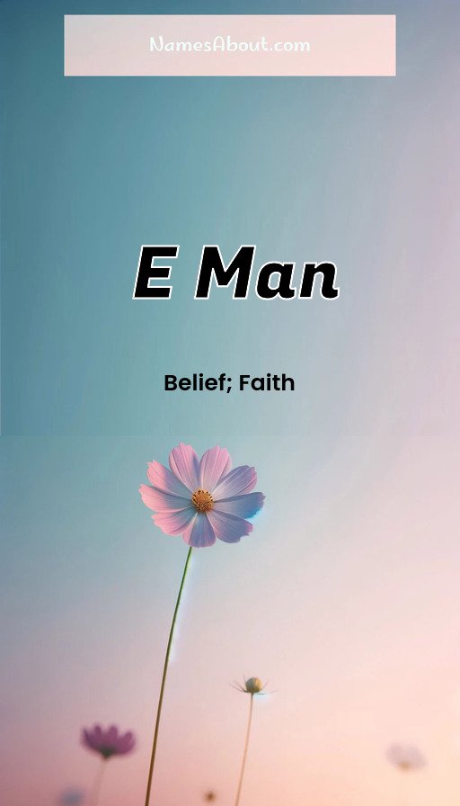 Meaning of E man