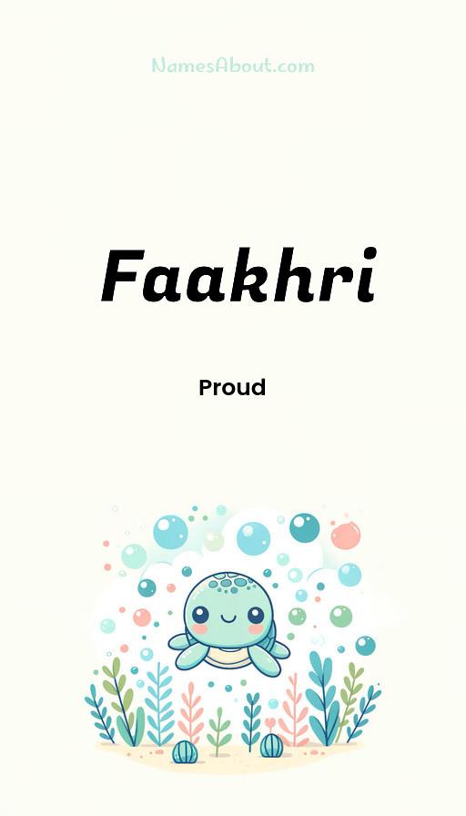 Faakhri name and meaning