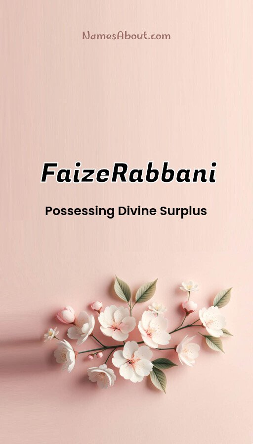 Meaning of Faizerabbani