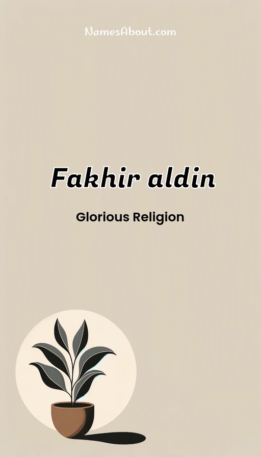 Meaning of Fakhir aldin
