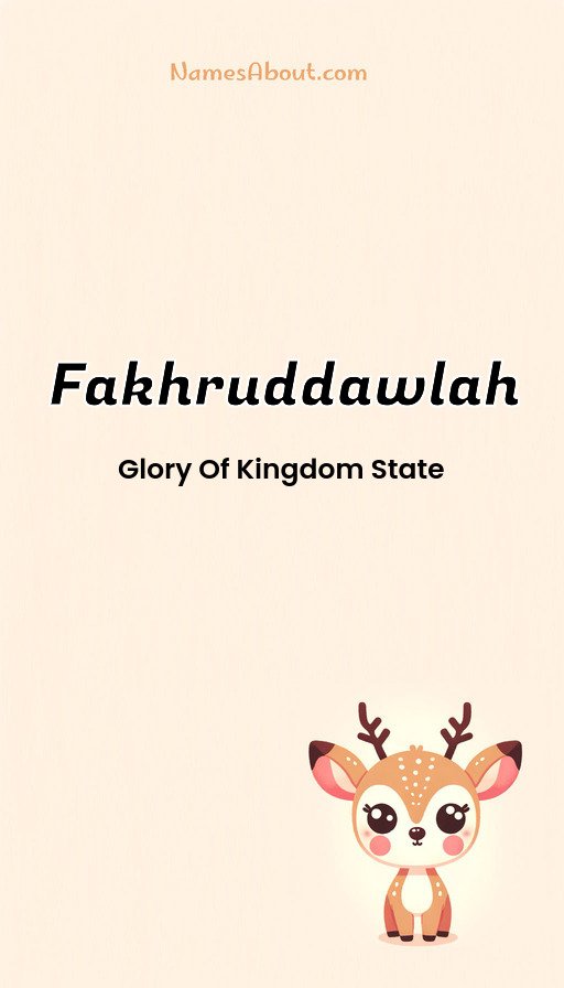 Meaning of Fakhruddawlah