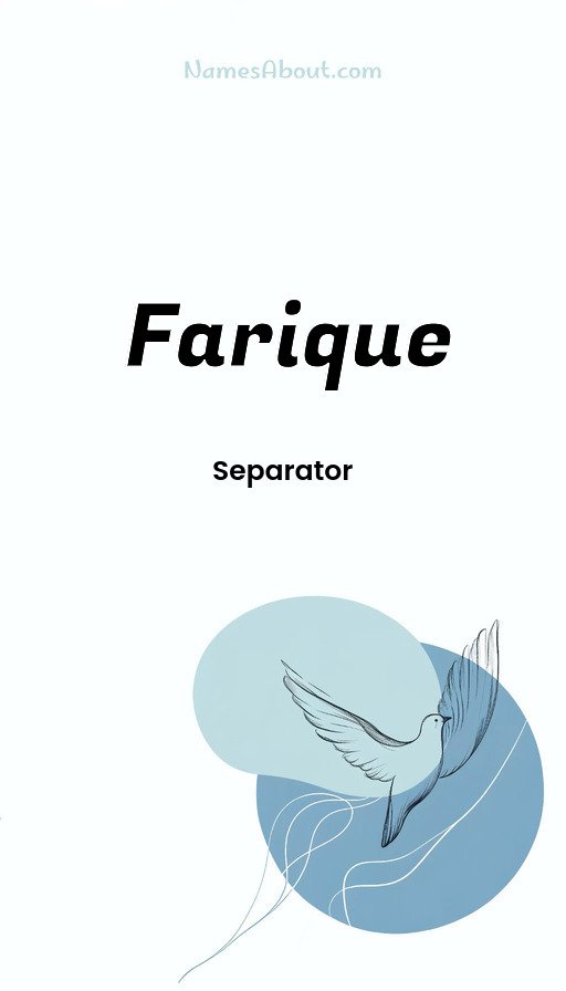 Meaning of Farique