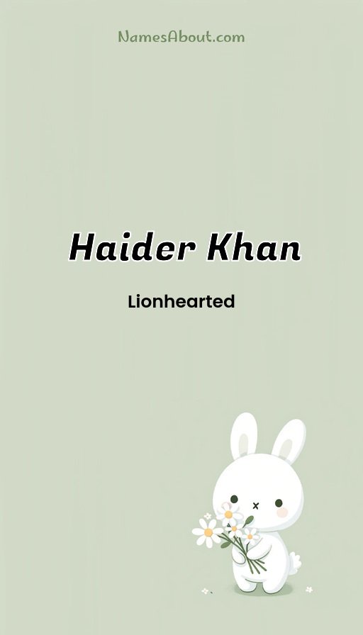Meaning of Haider khan