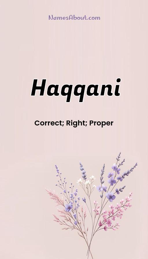 Meaning of Haqqani