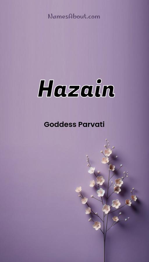 Hazain name and meaning