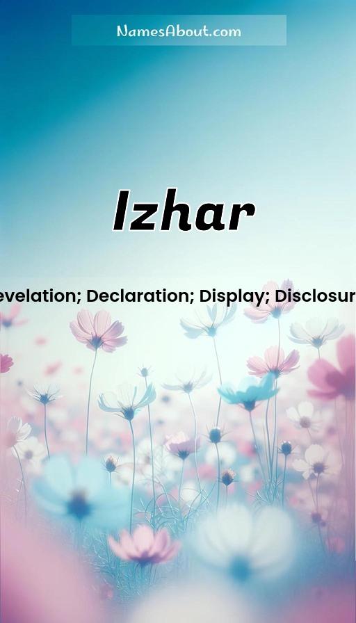 Meaning of Izhar