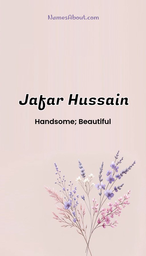 Meaning of Jafar hussain